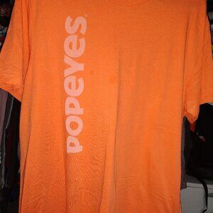 Camiseta de trabajo fresca Para empleado POPEYES color Naranja (WINGS) Talla 2XL